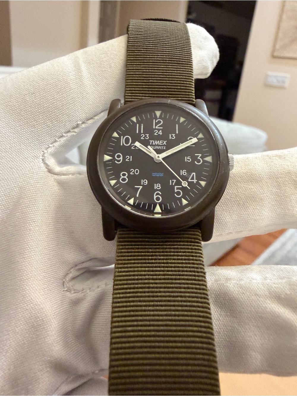 Timex Men's Olive Green Field Watch with Black Dial - Picture 3 of 9